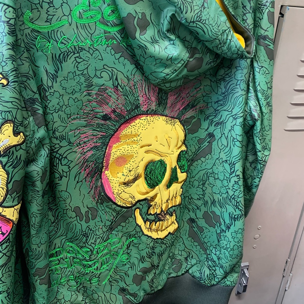Ed Hardy brand new LEATHER bomber jackets.